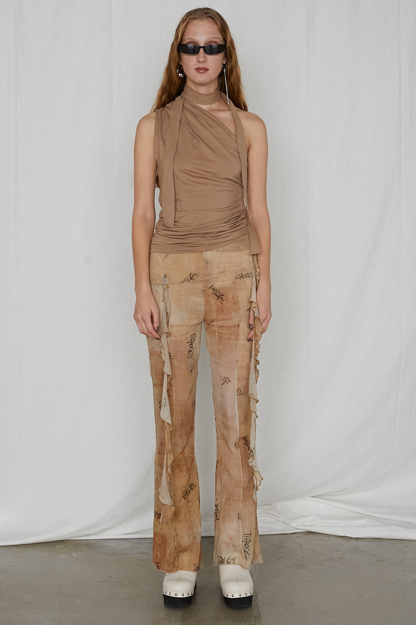 Antique Print Flare Pants - SALE