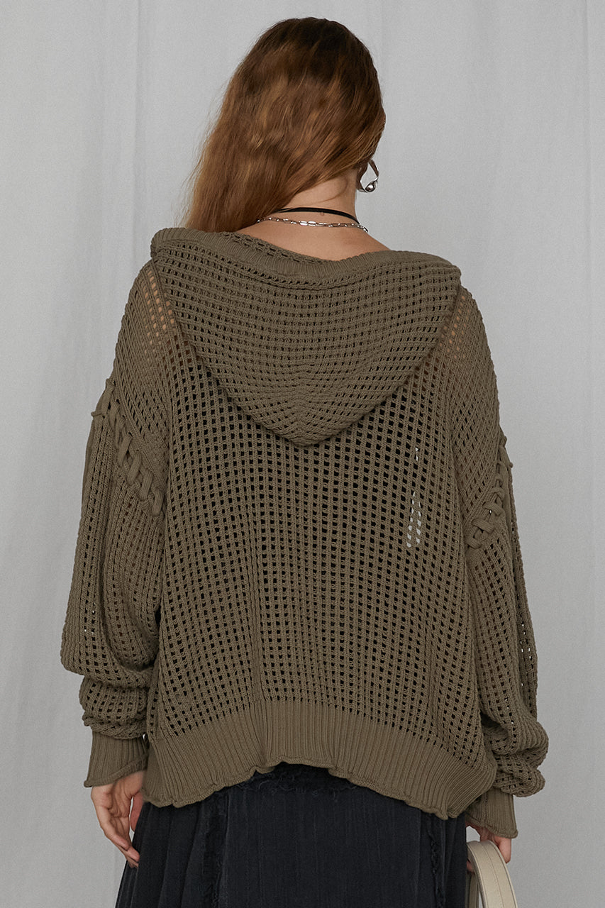 Mesh Knit Hoodie - SALE