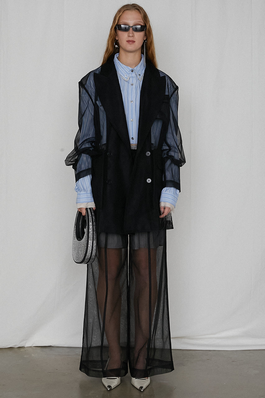 Double Collar Cropped Shirt - SALE
