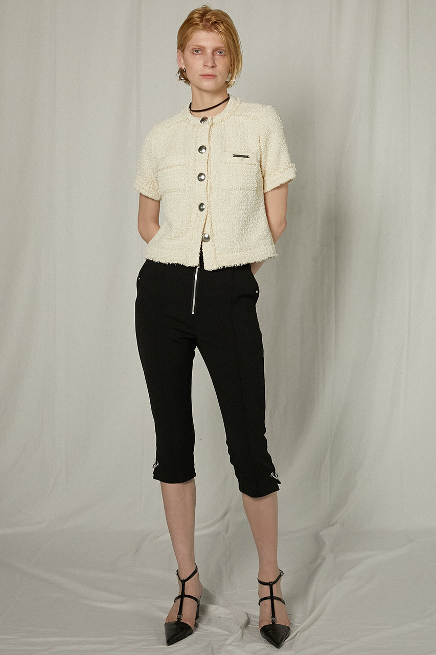 Front Zip Capri Pants - SALE
