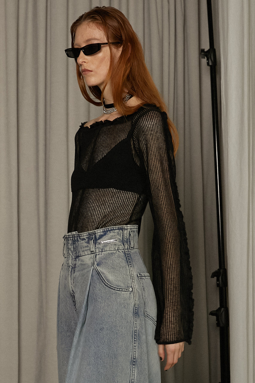 Layered Frill Knit Top