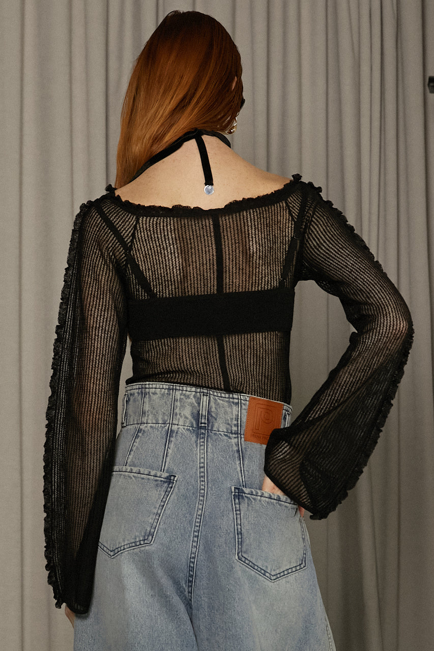 Layered Frill Knit Top