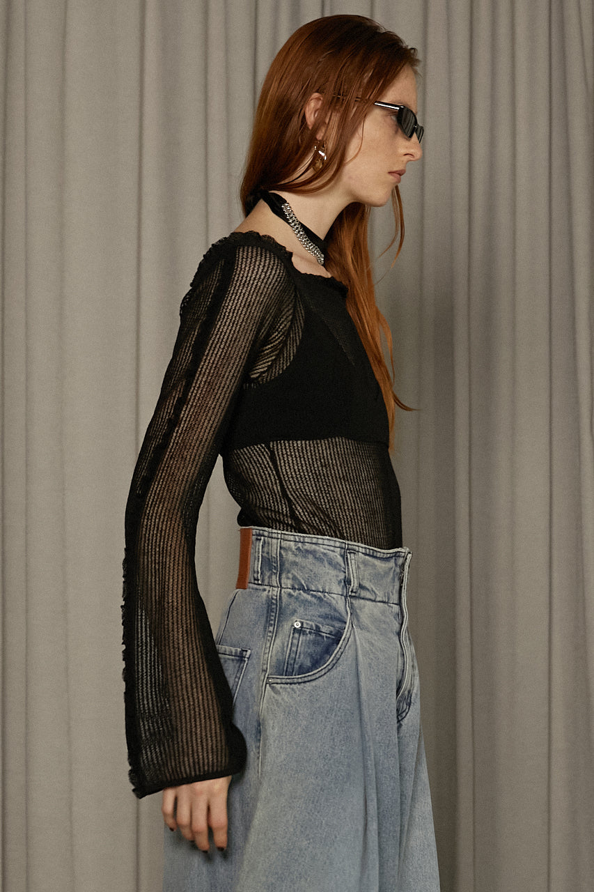 Layered Frill Knit Top