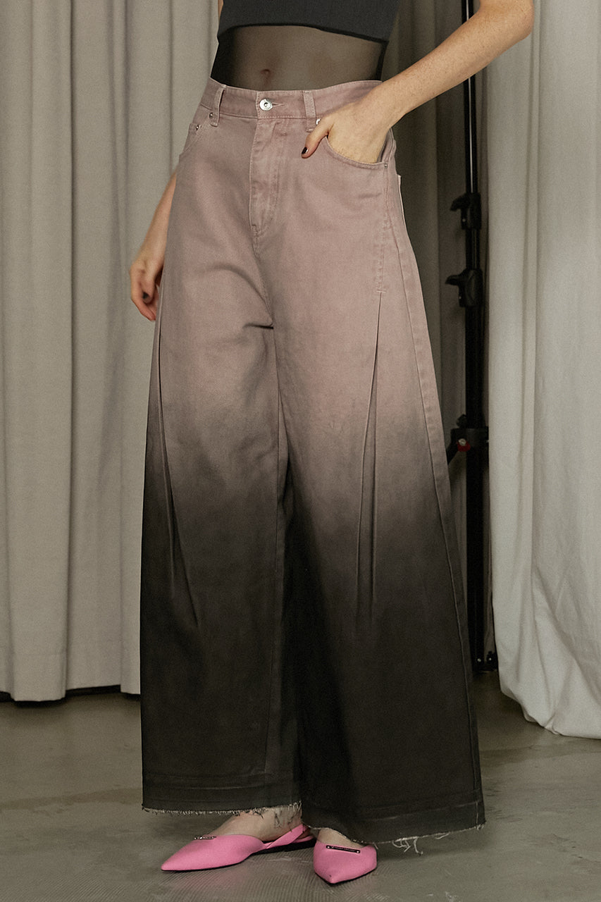 Gradient Wide Denim Pants - SALE
