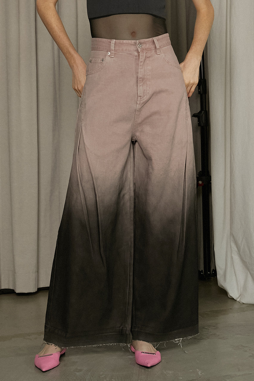 Gradient Wide Denim Pants - SALE