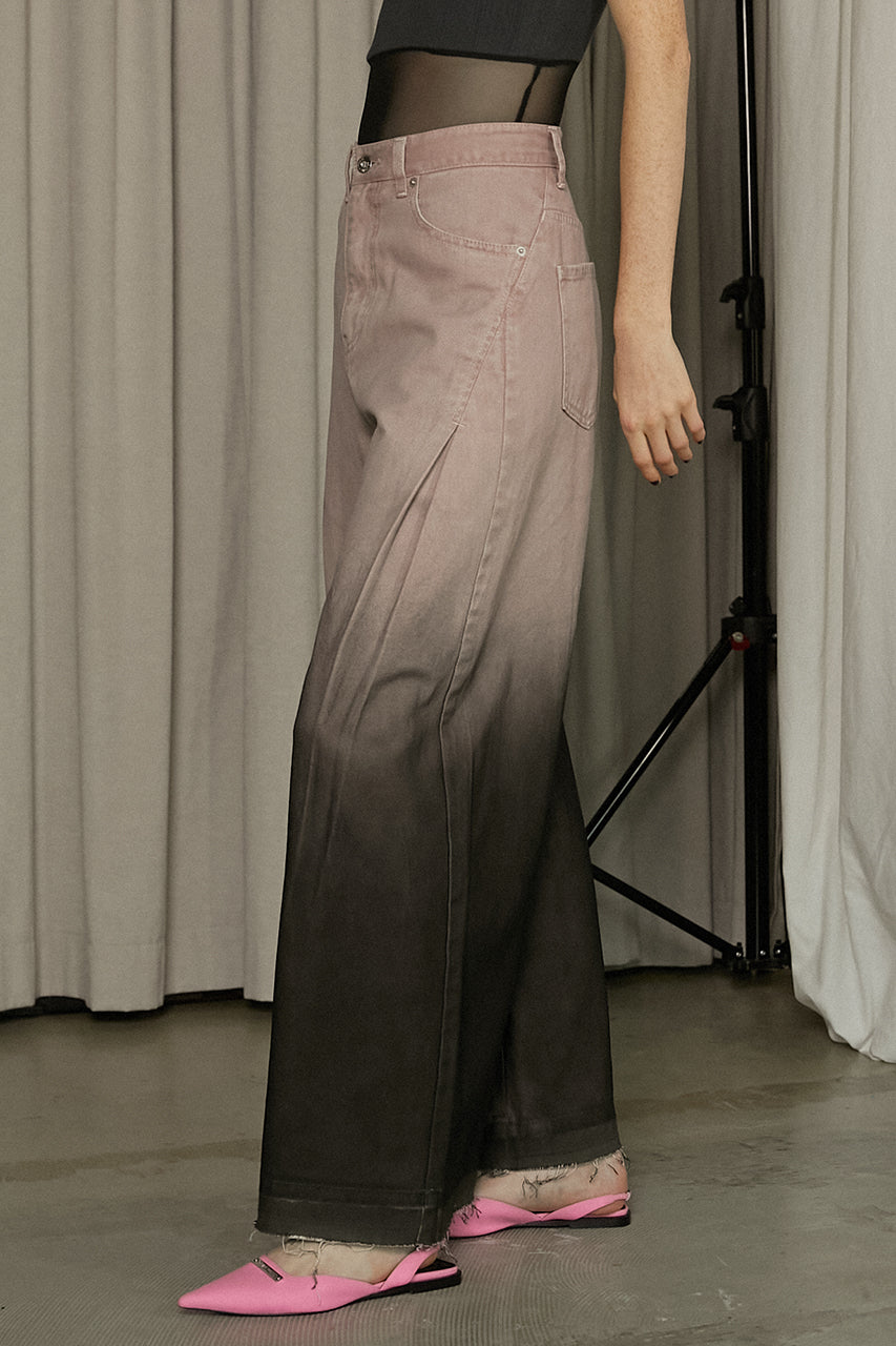 Gradient Wide Denim Pants - SALE