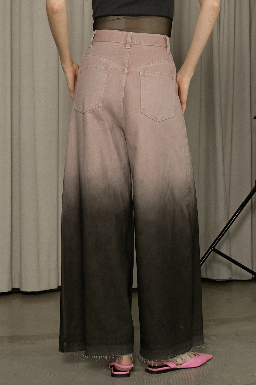 Gradient Wide Denim Pants - SALE