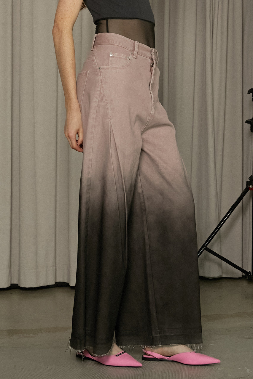 Gradient Wide Denim Pants - SALE