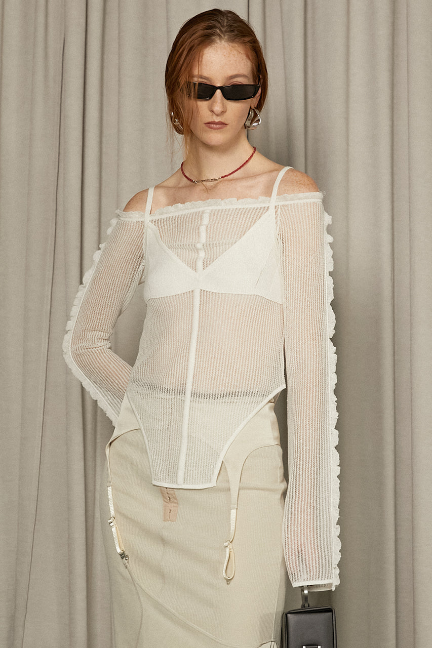Layered Frill Knit Top