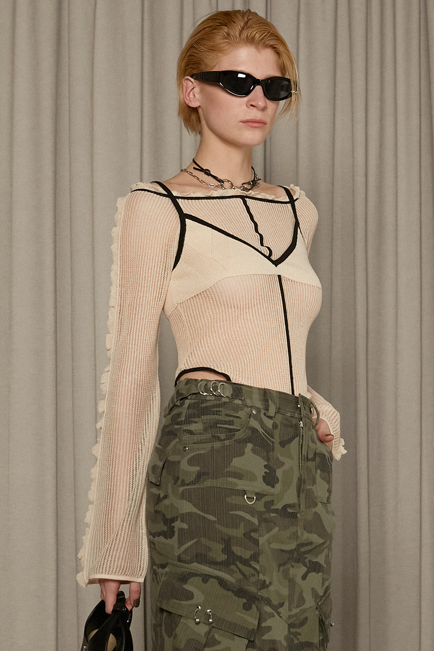 Layered Frill Knit Top