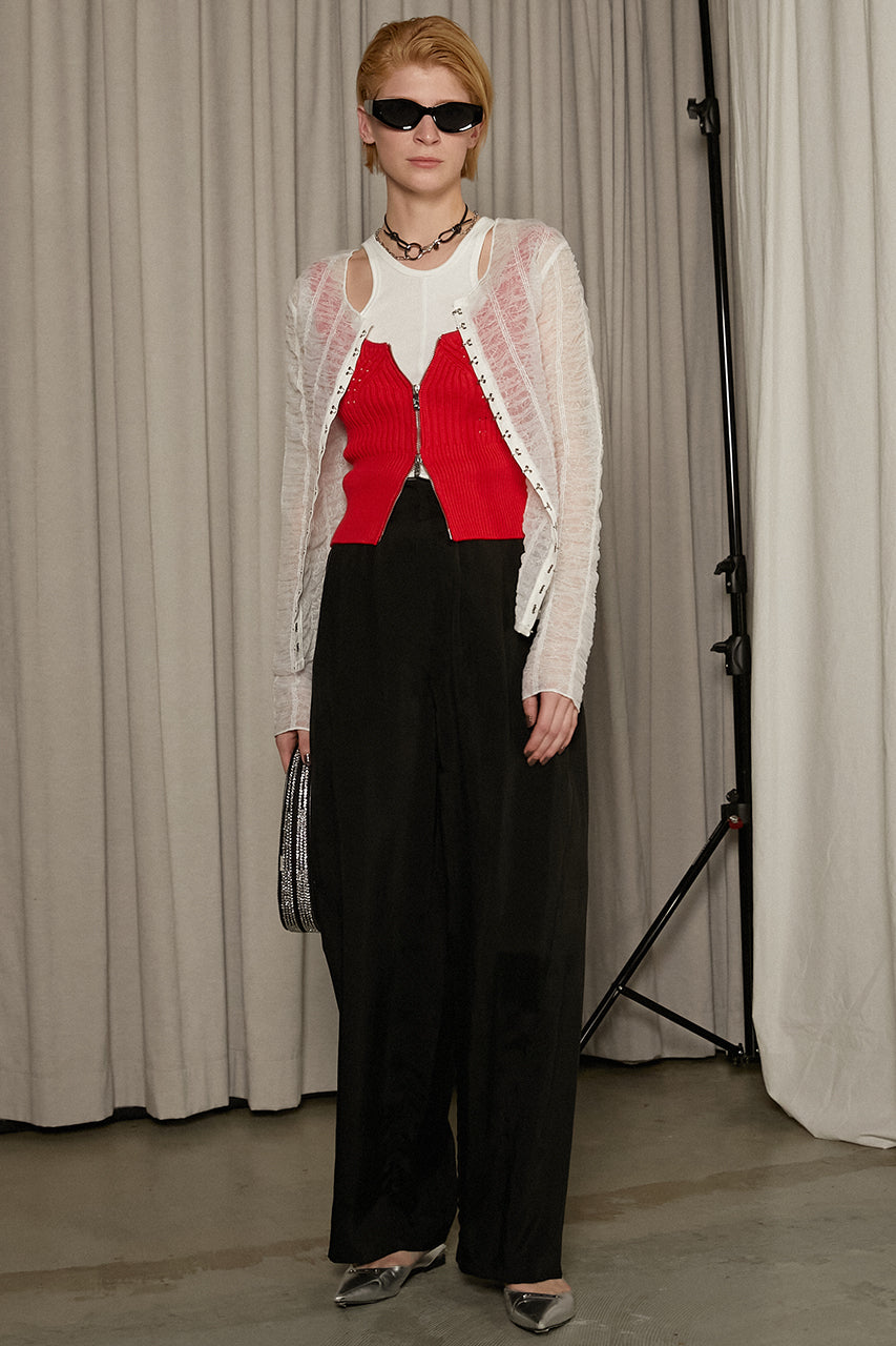 Shirred Layered Tulle Top - SALE