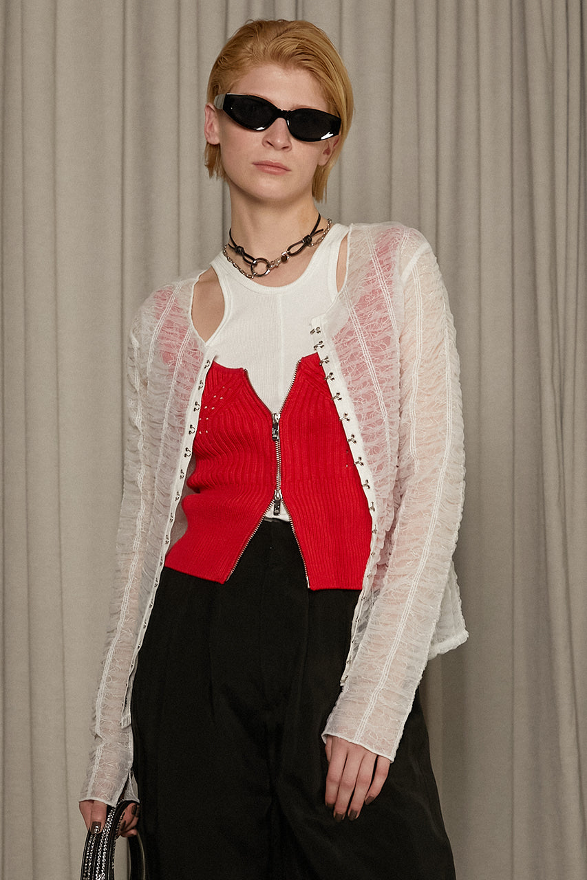 Shirred Layered Tulle Top - SALE