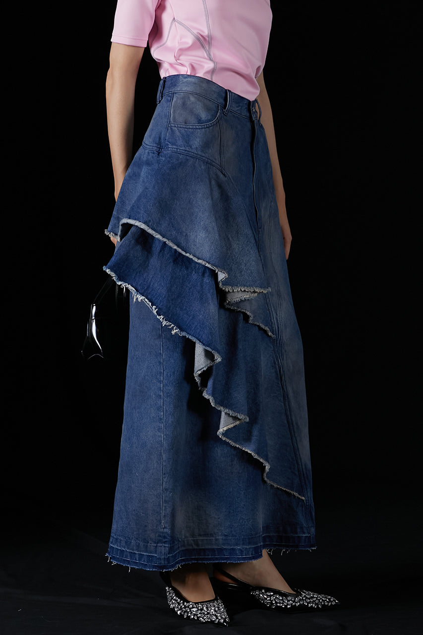 Asymmetry Big Ruffled Skirt - SALE