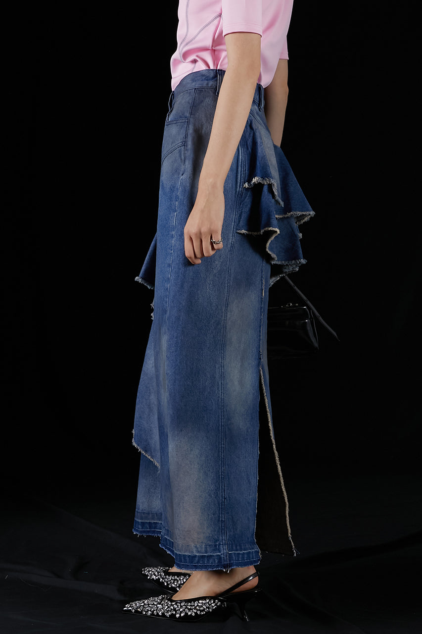 Asymmetry Big Ruffled Skirt - SALE