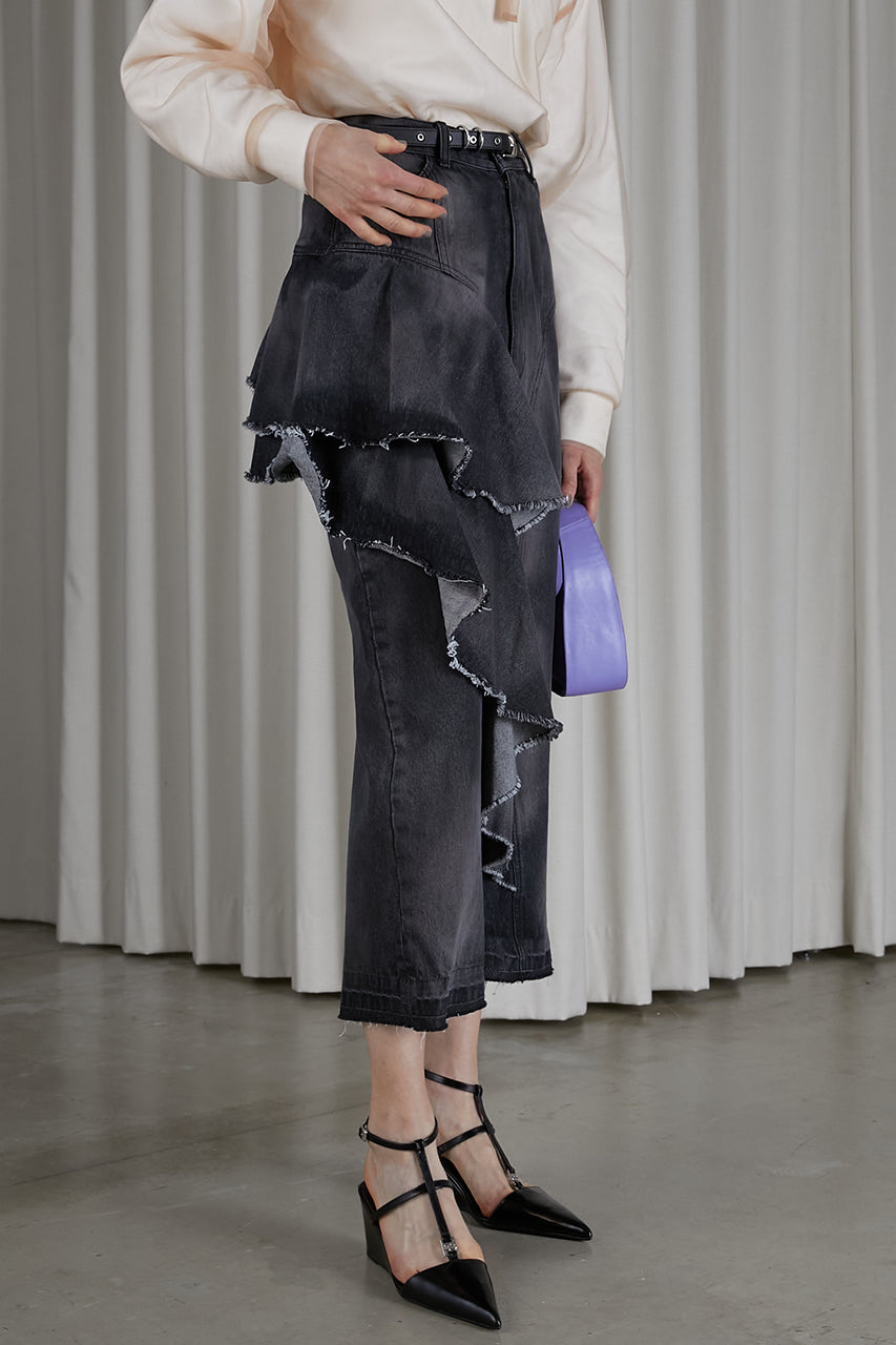 Asymmetry Big Ruffled Skirt - SALE