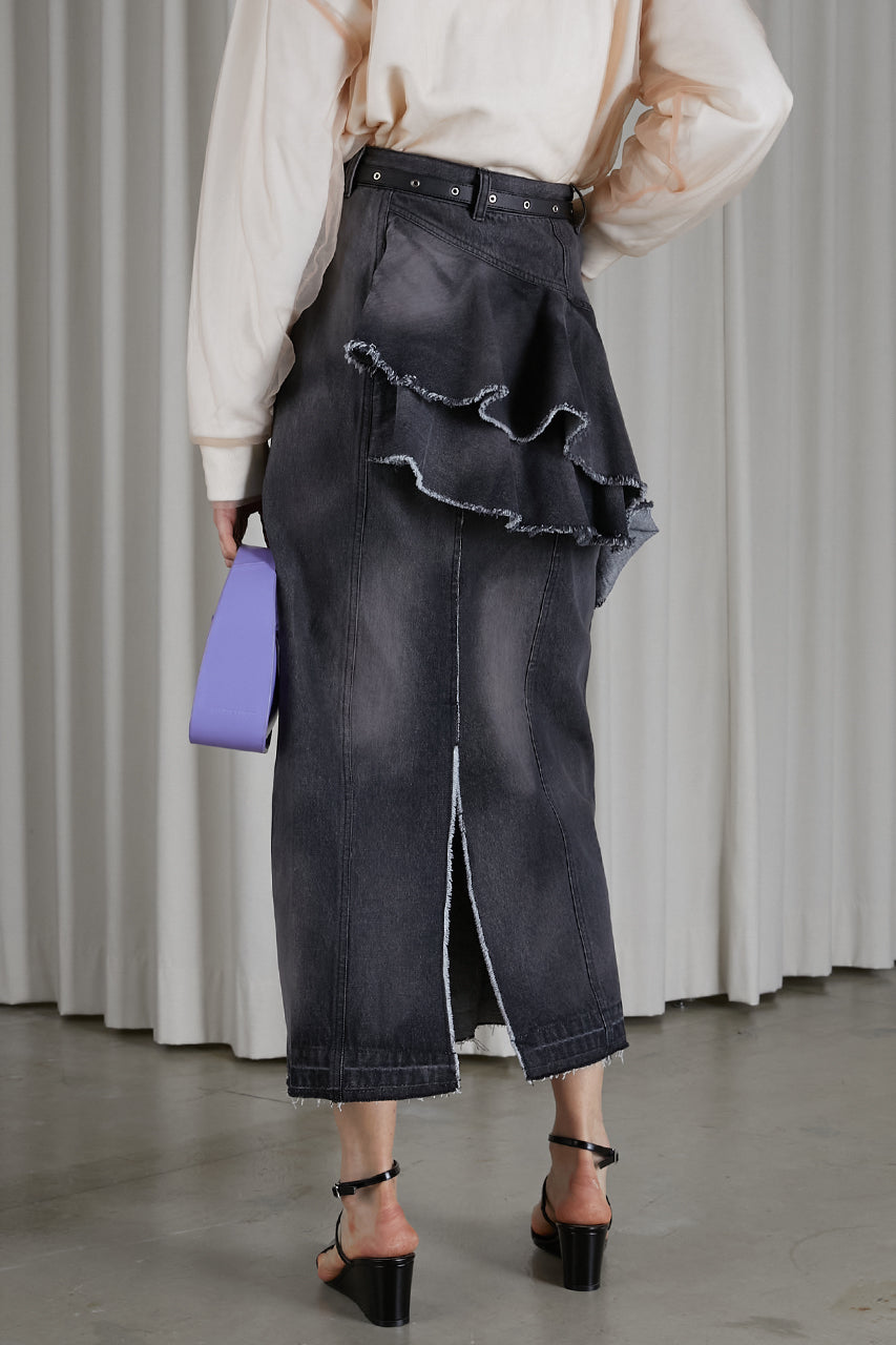 Asymmetry Big Ruffled Skirt - SALE