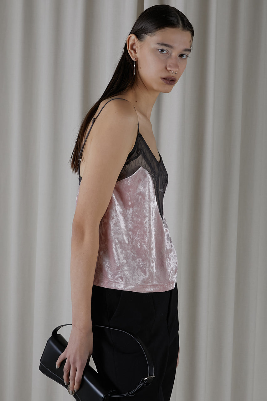 Crushed Velour Lace Camisole - SALE