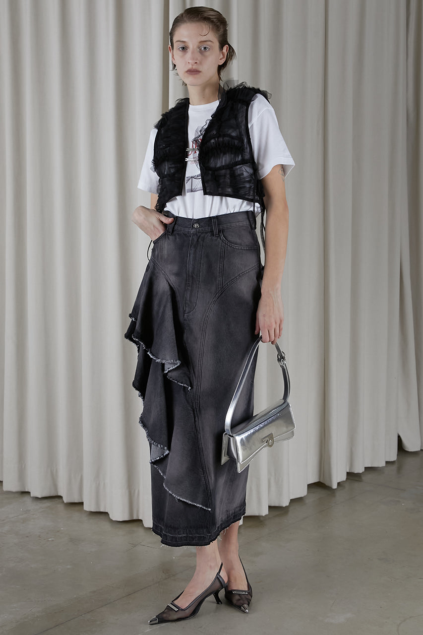 Asymmetry Big Ruffled Skirt - SALE