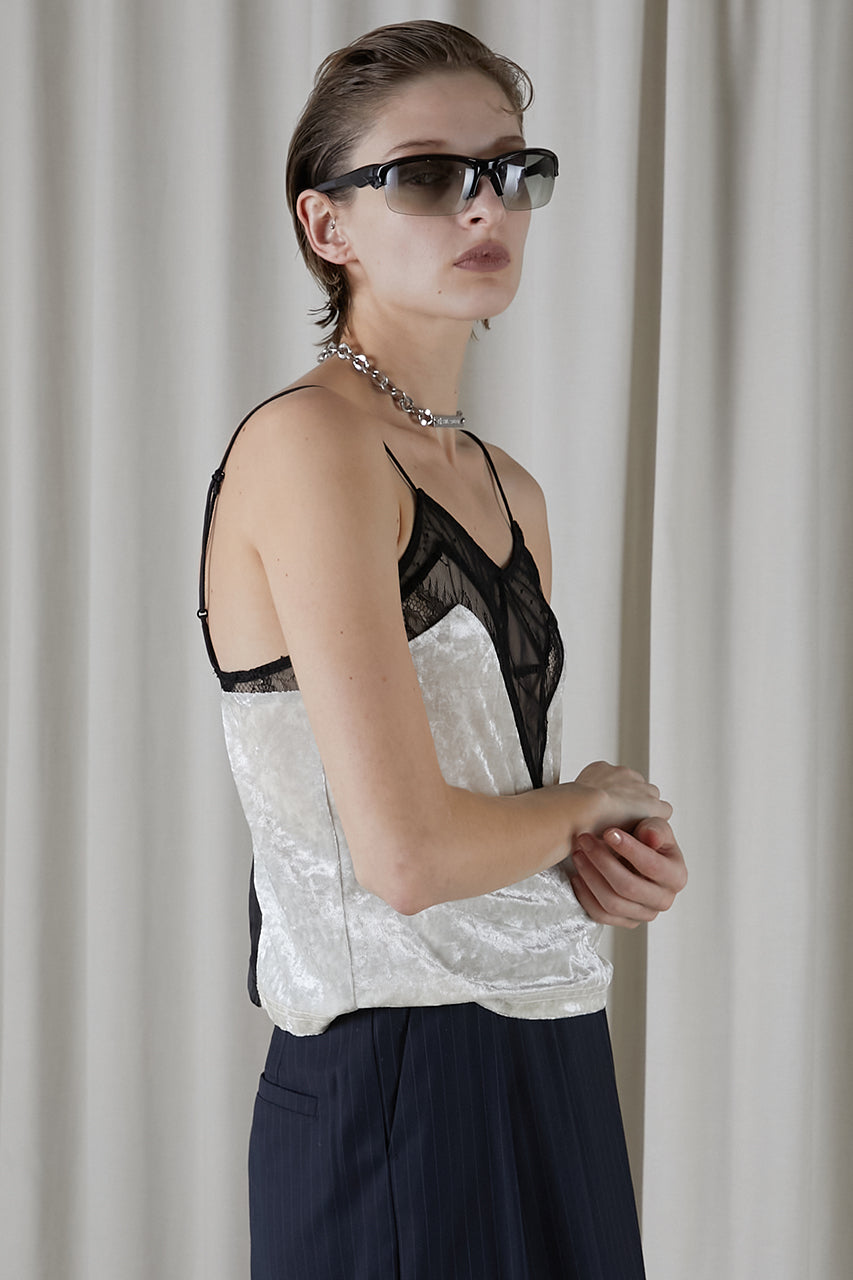 Crushed Velour Lace Camisole - SALE