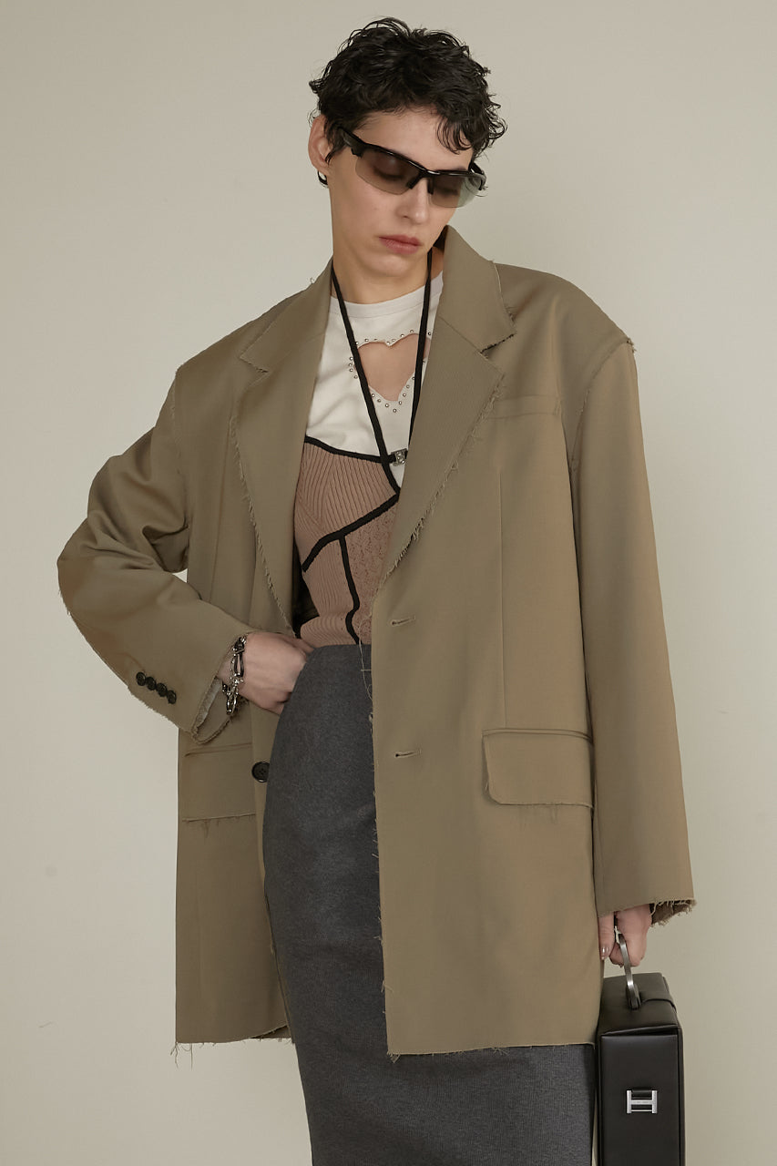 Raw Edge Oversized Jacket - SALE
