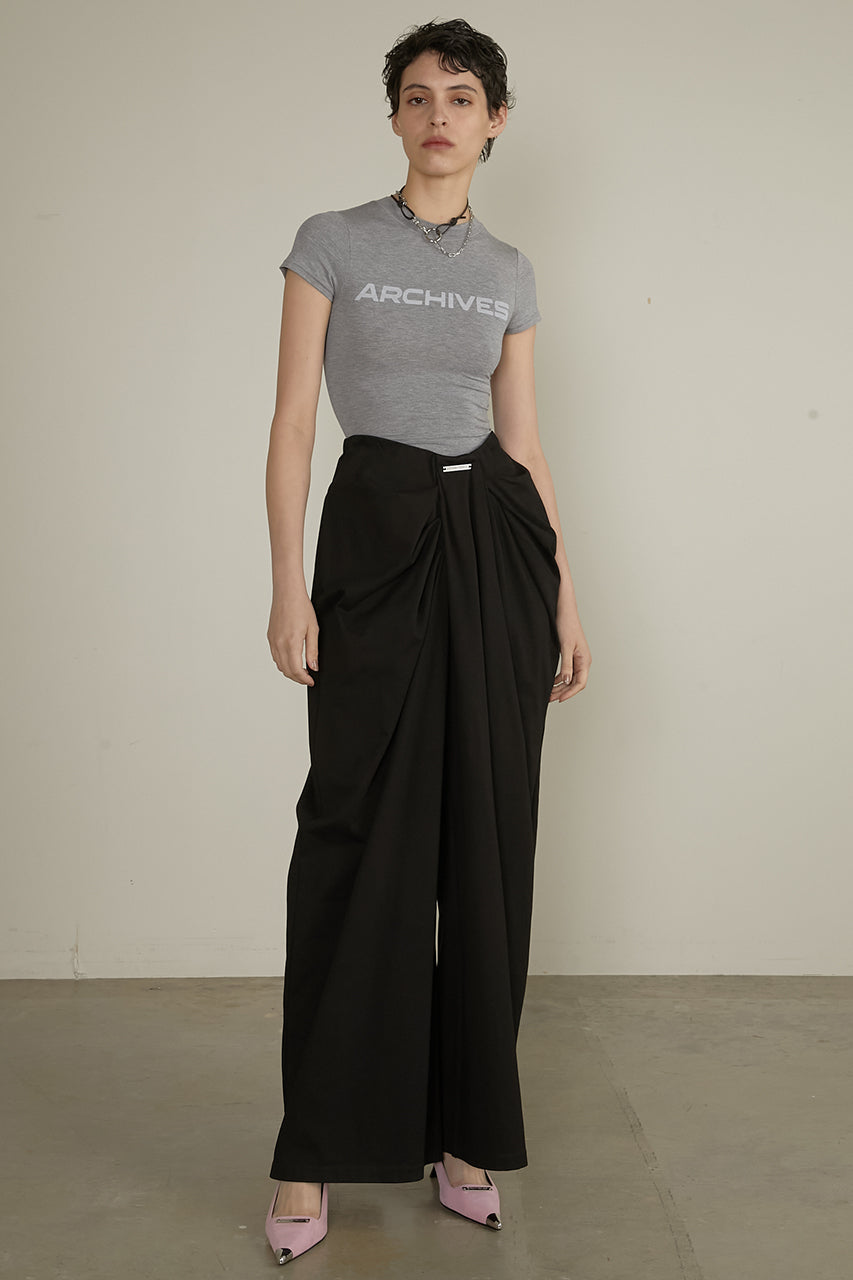 Drape Front Jersey Pants