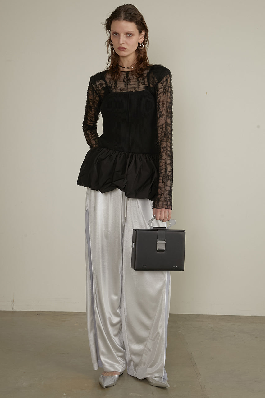 Shirred Layered Tulle Top - SALE