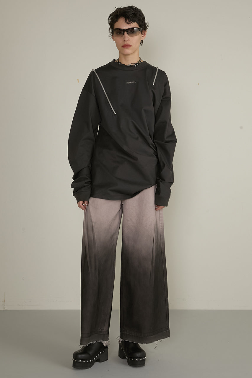 Asymmetric Draped Zip Top