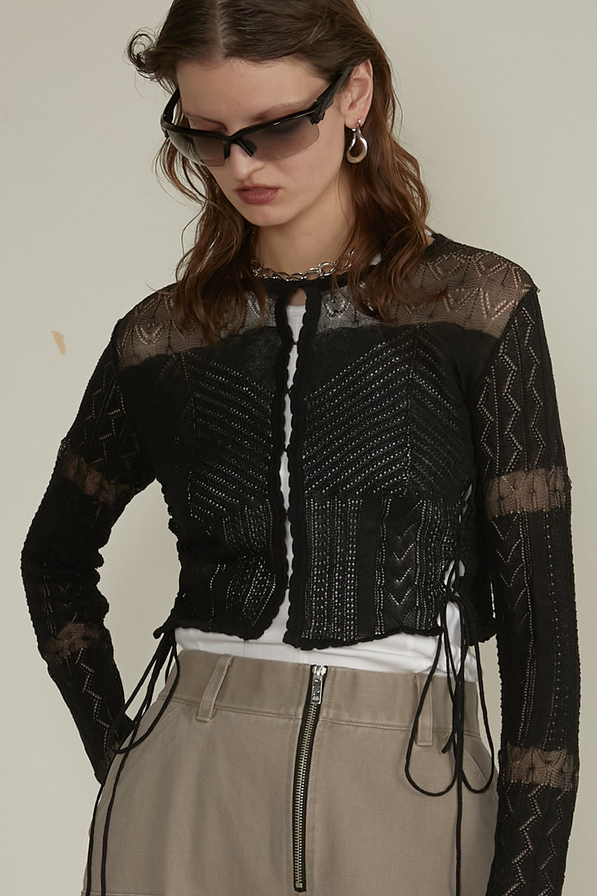 期間限定キャンペーン Lace Knit Cardigan トップス