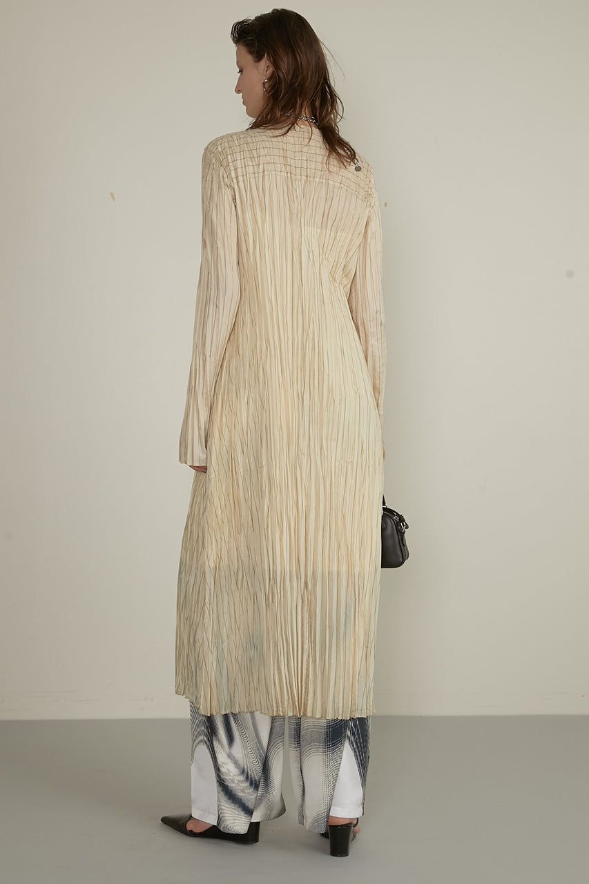 Random Pleated Lace Up Dress - SALE