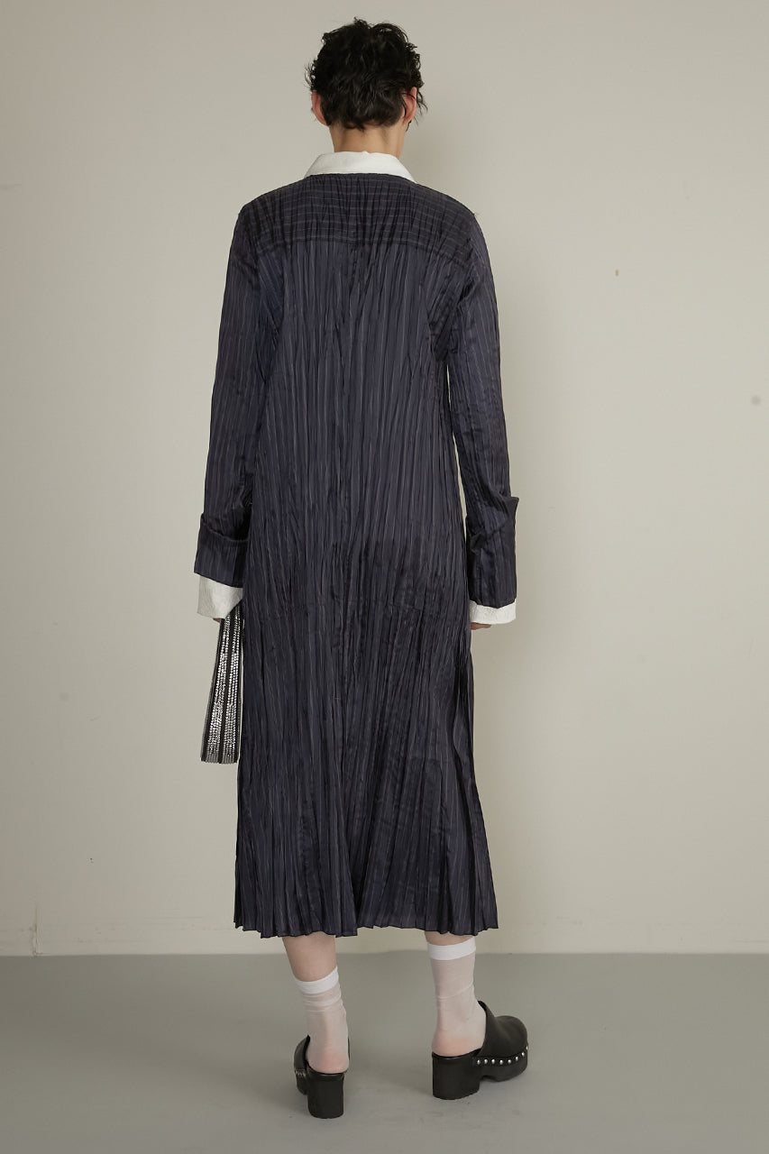 Random Pleated Lace Up Dress - SALE