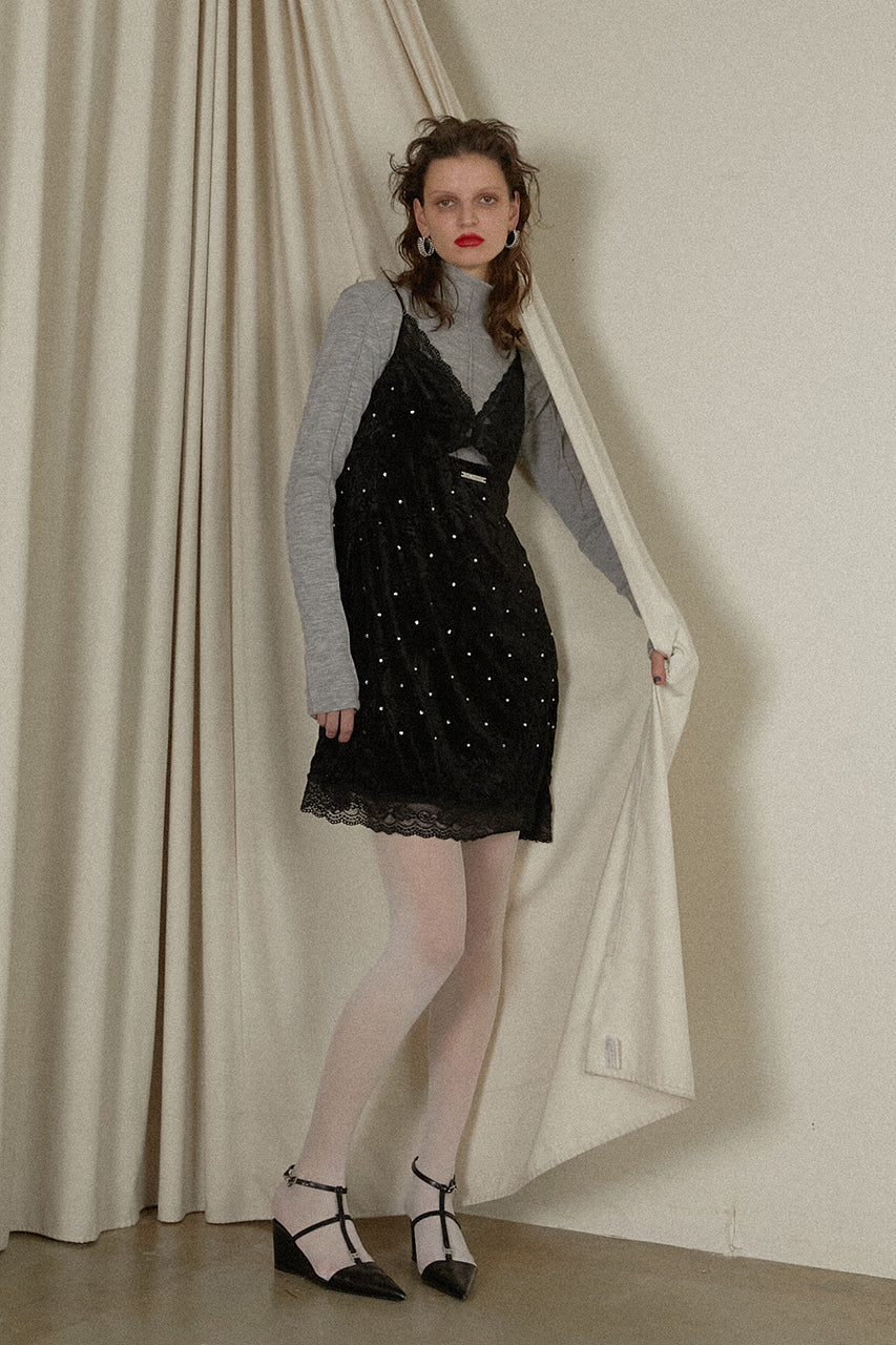 PRANK PROJECT⚪︎ Crystal Velour Cami Dress