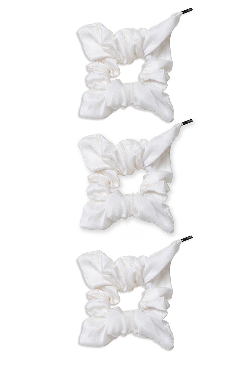 Silk Square Mini Scrunchie 3-Piece Set