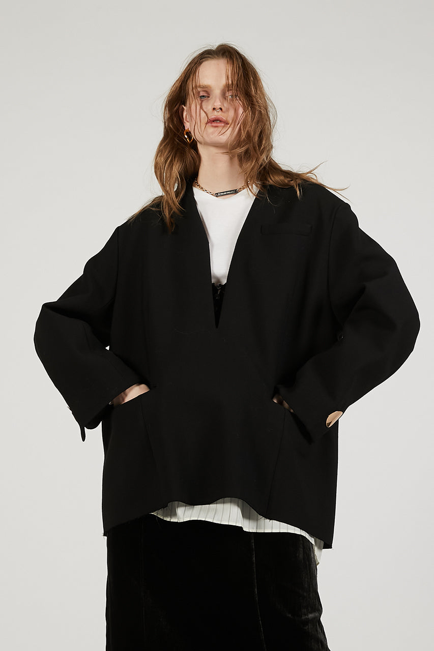 V-neck Narrow Jacket Pullover - SALE