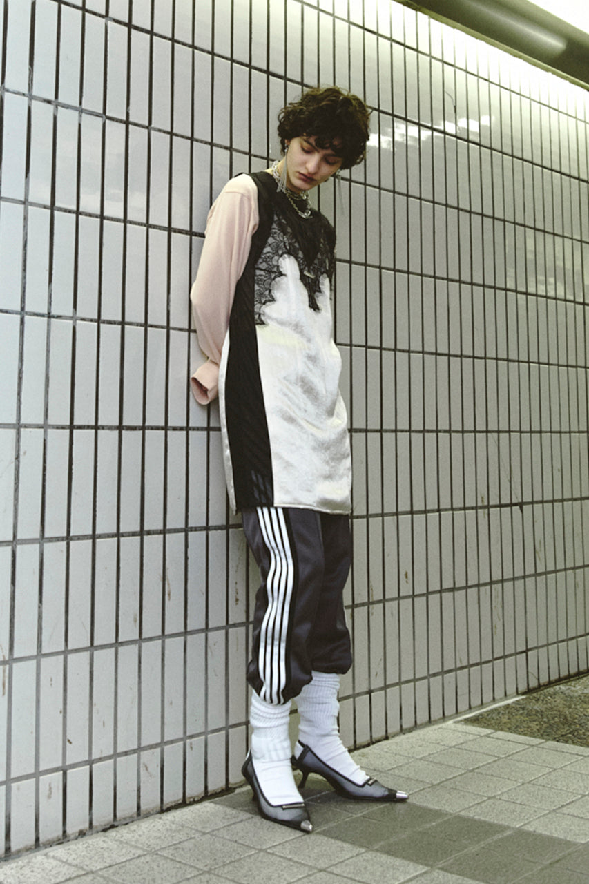★正規品★【OJOS】Capsleeve Slit Mini Dress 2色 1.CapsleeveSlitMiniDressCC1.