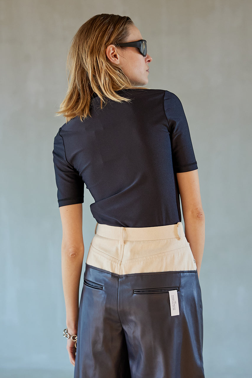 High Neck Fitted Top