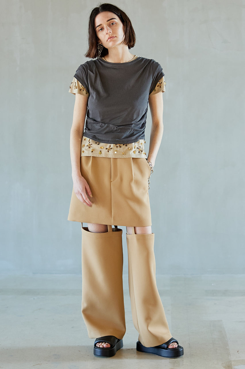 Triple Cloths Skirt Pants - SALE