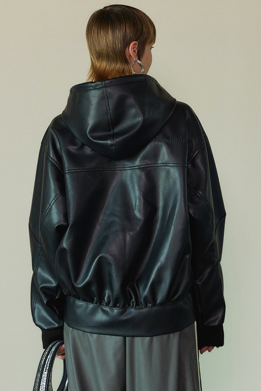 Vegan Leather Hoodie