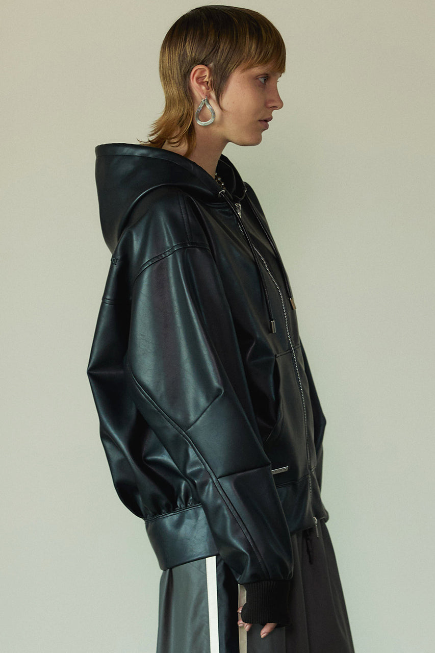 Vegan Leather Hoodie