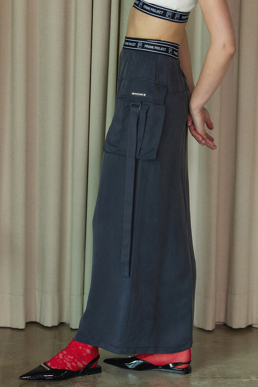 Satin Cargo Skirt - SALE