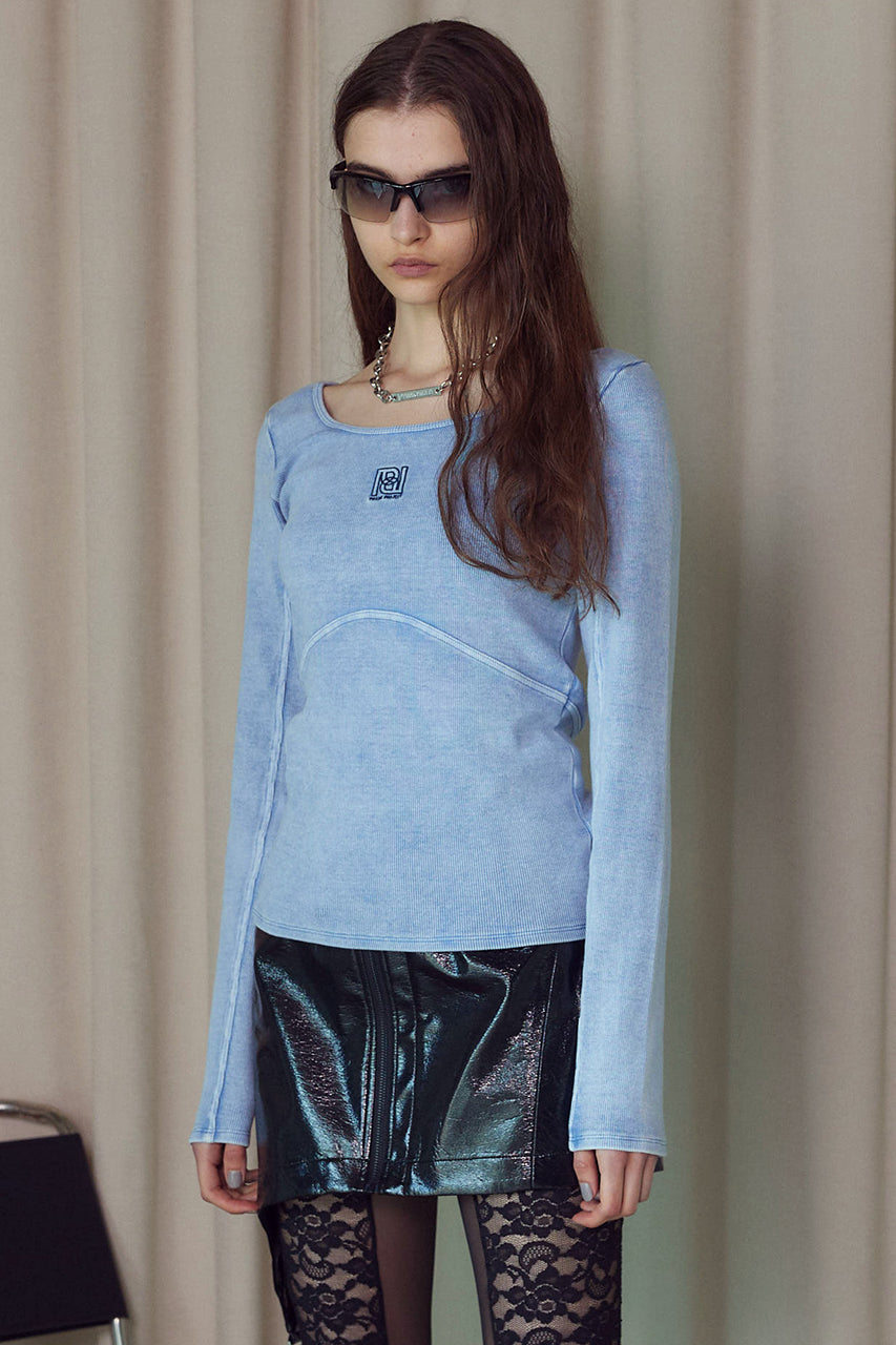 Deep U Neck Rib Top