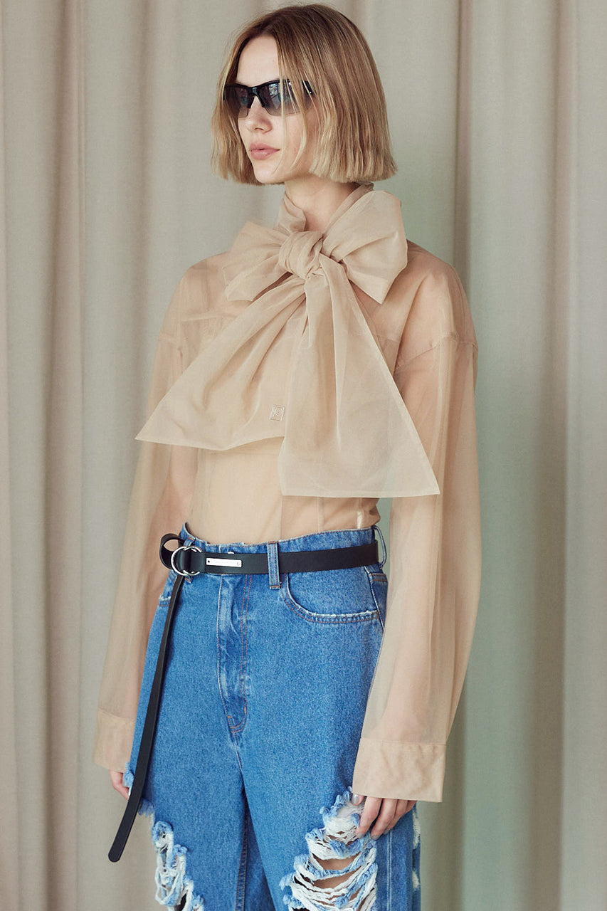 Tulle Bow Tie Bodysuit