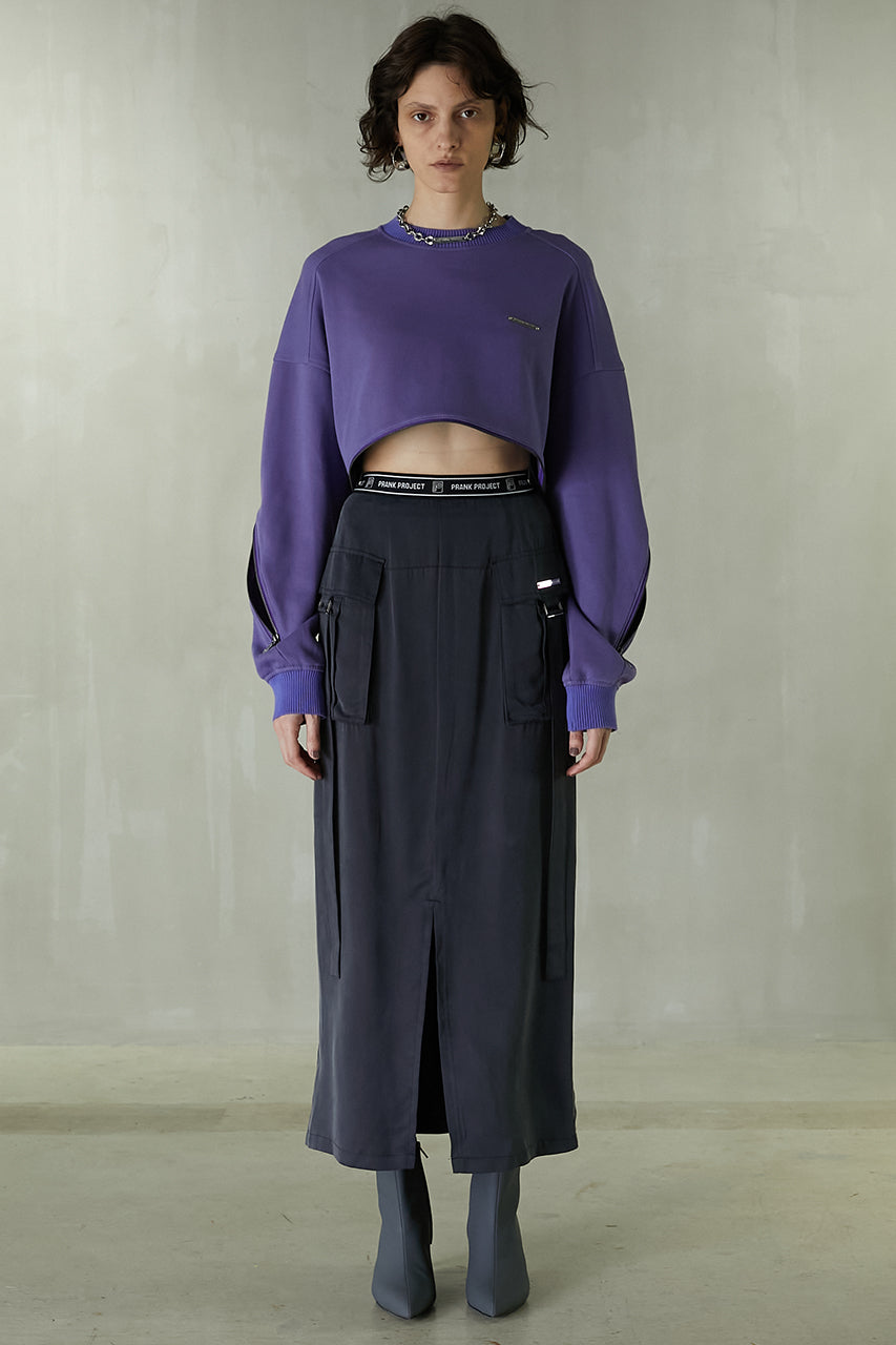 Satin Cargo Skirt - SALE