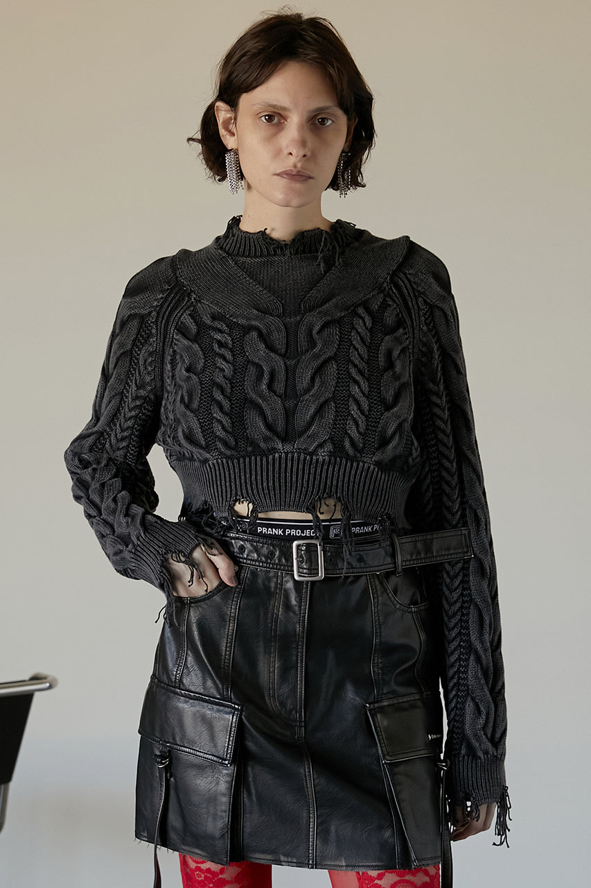【23AUTUMN先行予約商品】Over-die Chemical Cable Knit