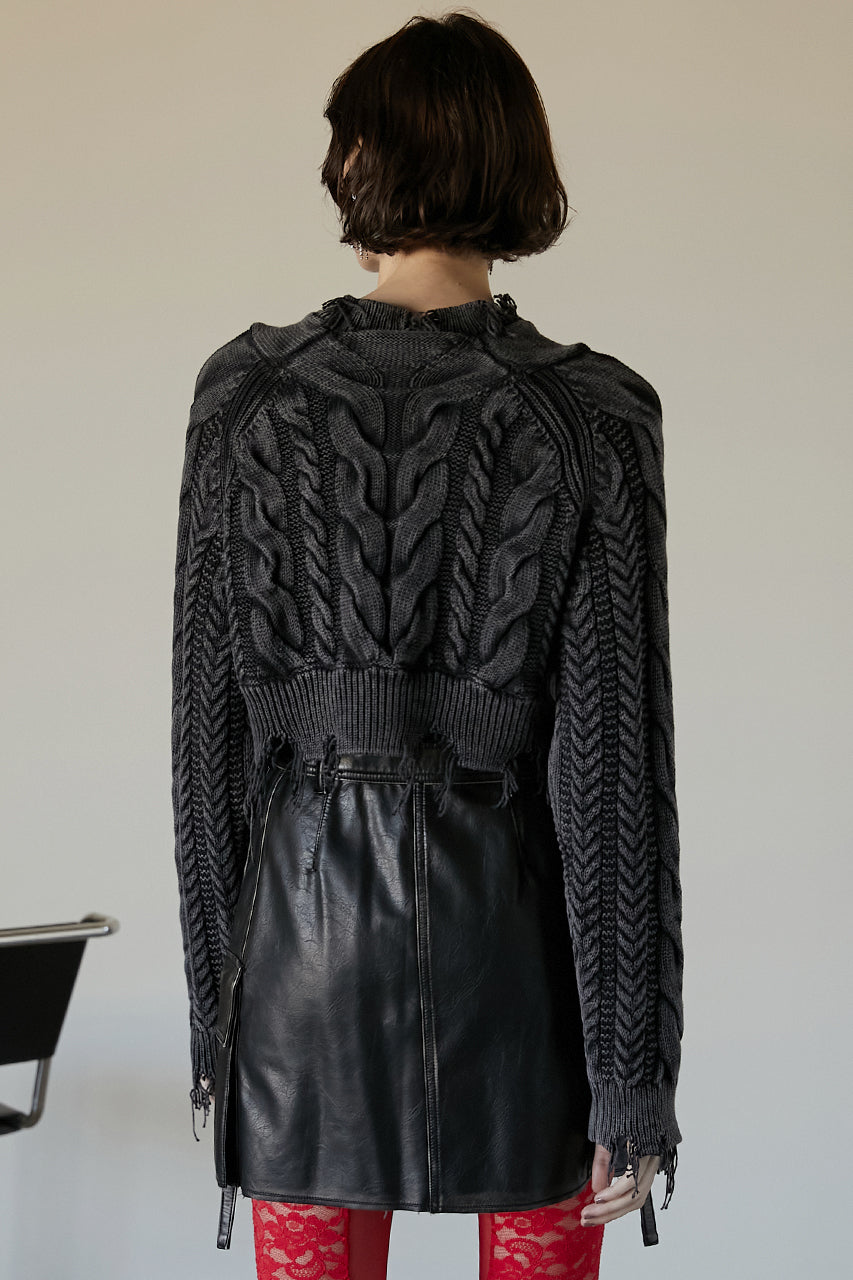 【23AUTUMN先行予約商品】Over-die Chemical Cable Knit