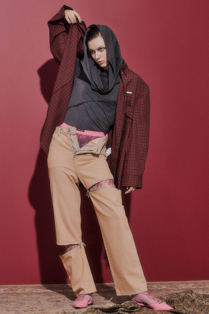 Asymmetry Fastener Denim - SALE