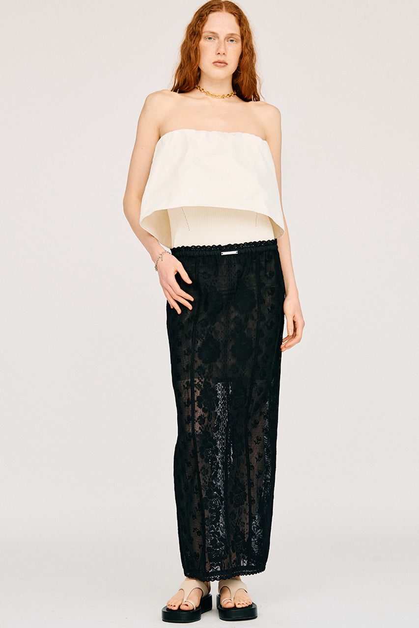 Cross Lace Maxi Skirt - 26SUMMER