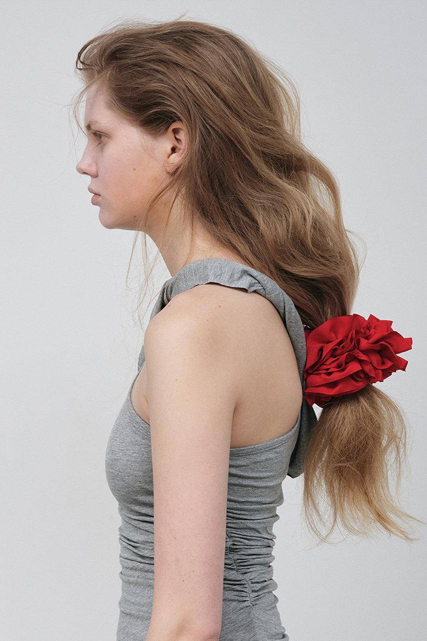Ruffled Silk Scrunchie
