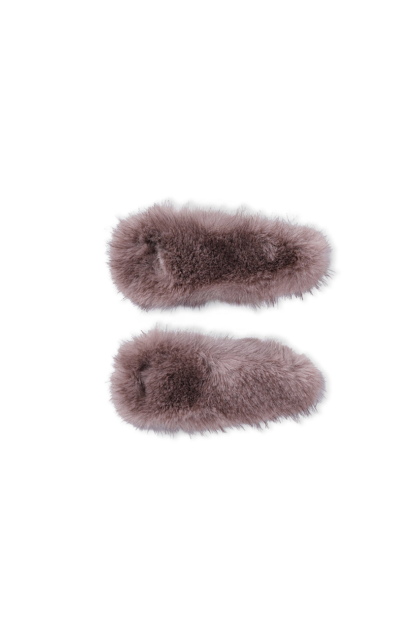 Faux Mink Hair Clips-2 Piece Set