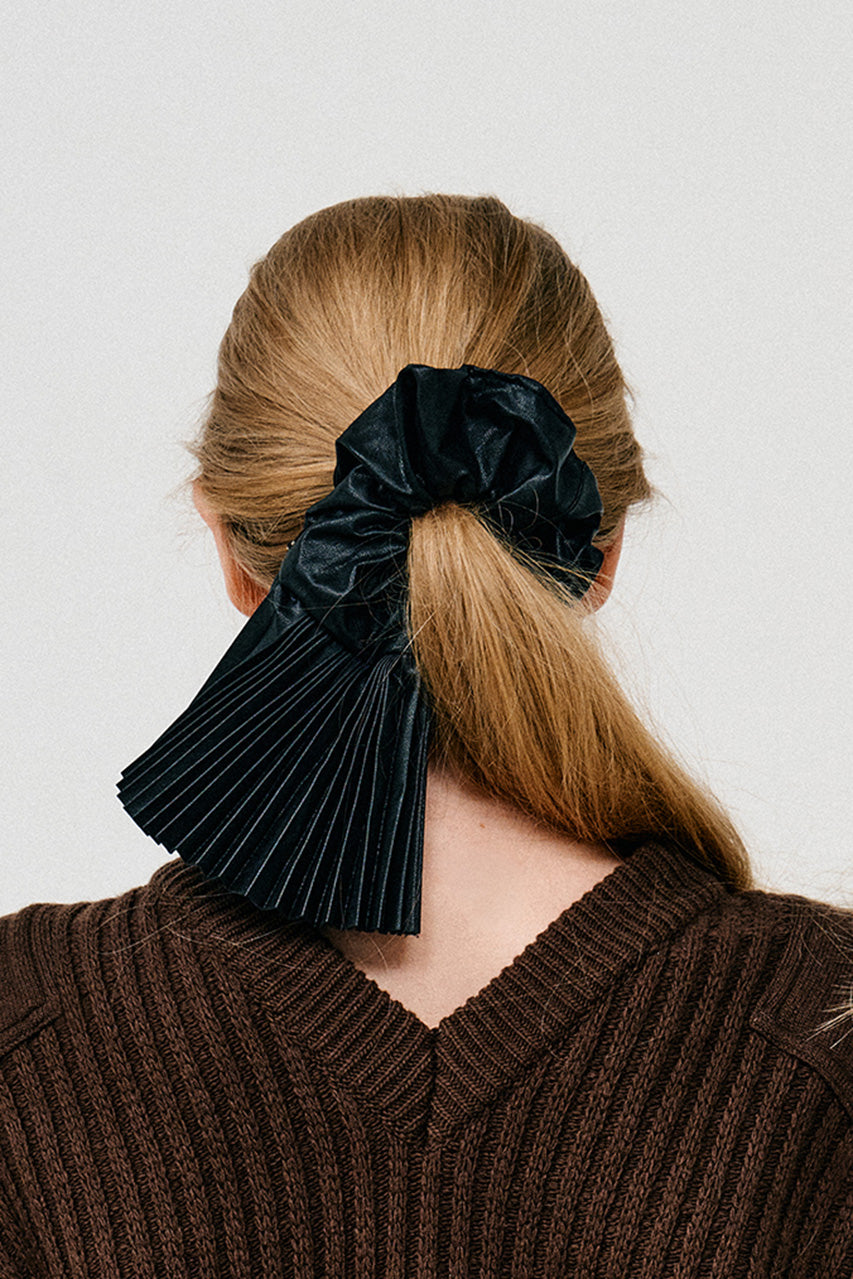 Pleated Drop Scrunchie
