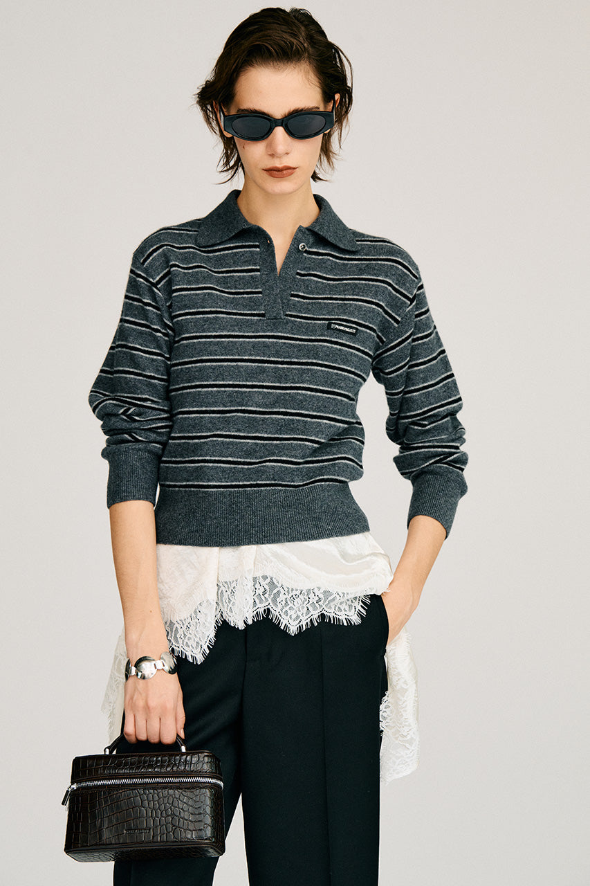 Border Knit Polo - 2026AUTUMN